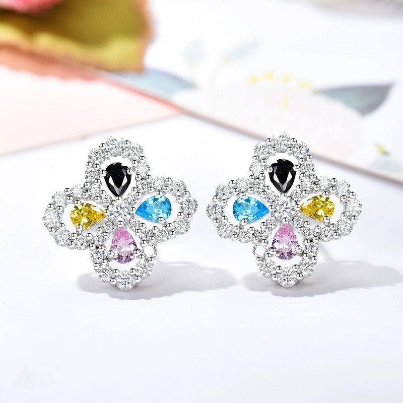 [GALE]LOOP EARRINGS FULL MOTIF DIAMOND 16MM