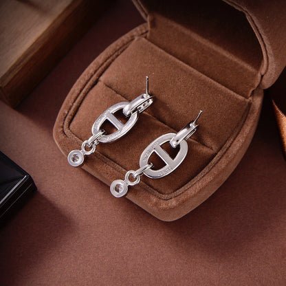 [GALE]HM CHAINE DIAMOND EARRINGS