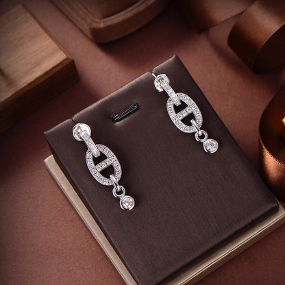[GALE]HM CHAINE DIAMOND EARRINGS