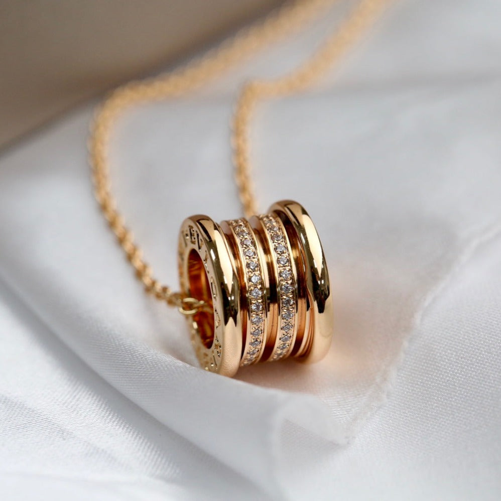 [GALE]ZERO 1 PINK GOLD DIAMOND NECKLACE