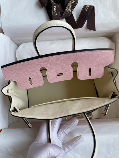 HM BIRKIN 25CM LIGHT PINK CHEVERO MYSORE LEATHER GOLD HARDWARE