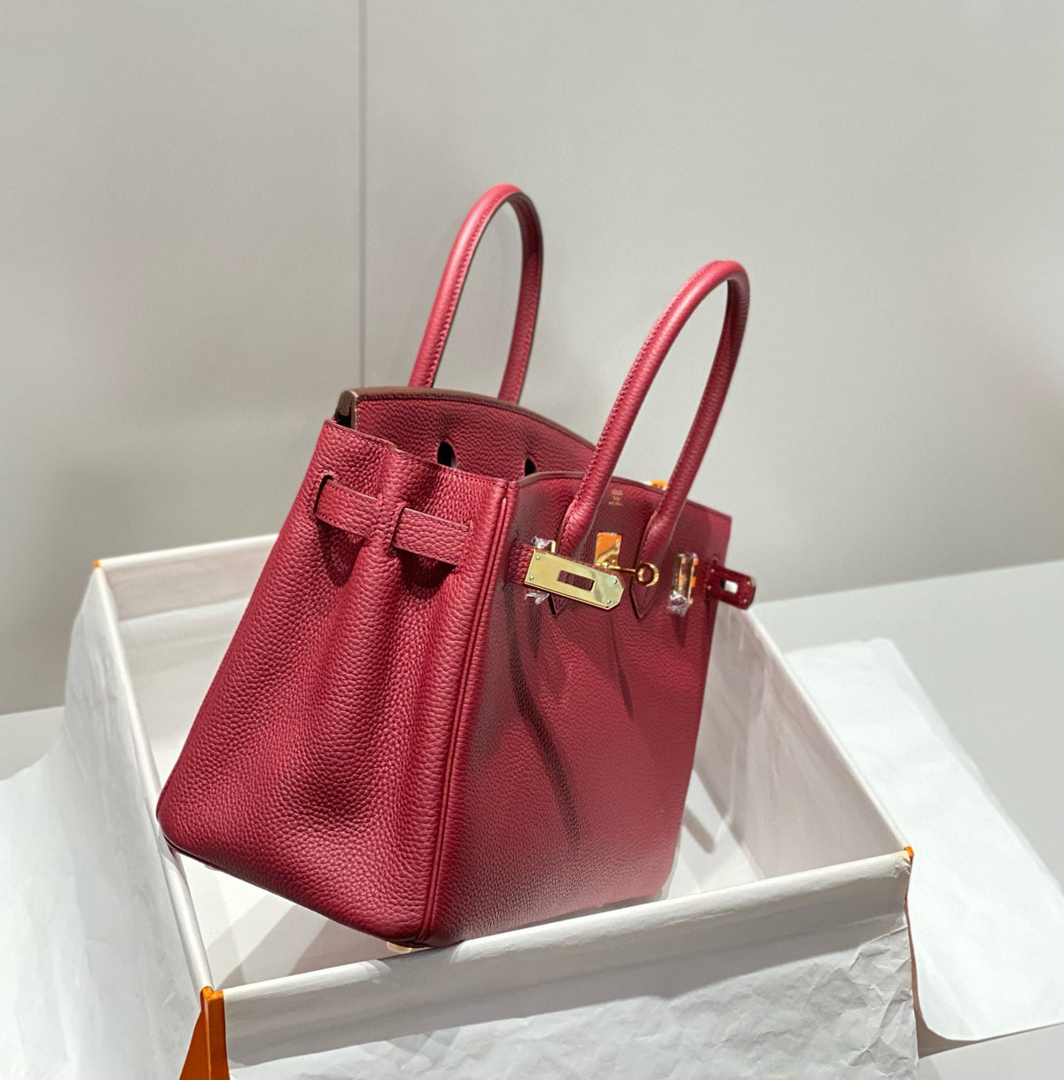 HM BIRKIN 25CM ROUGE H TOGO LEATHER GOLD HARDWARE
