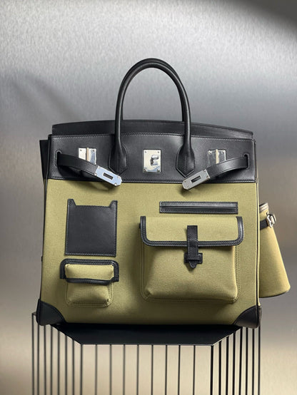 HM Birkin 40cm Hac Cargo Silver Hardware