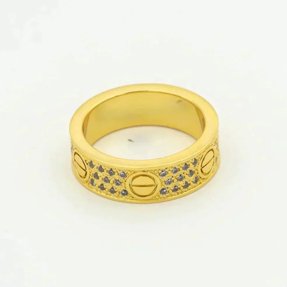 [GALE]LOVE RING 5.5MM DIAMONDS PAVED