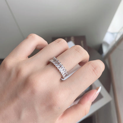 [GALE]Unique Colorful Radiant Cut RIng