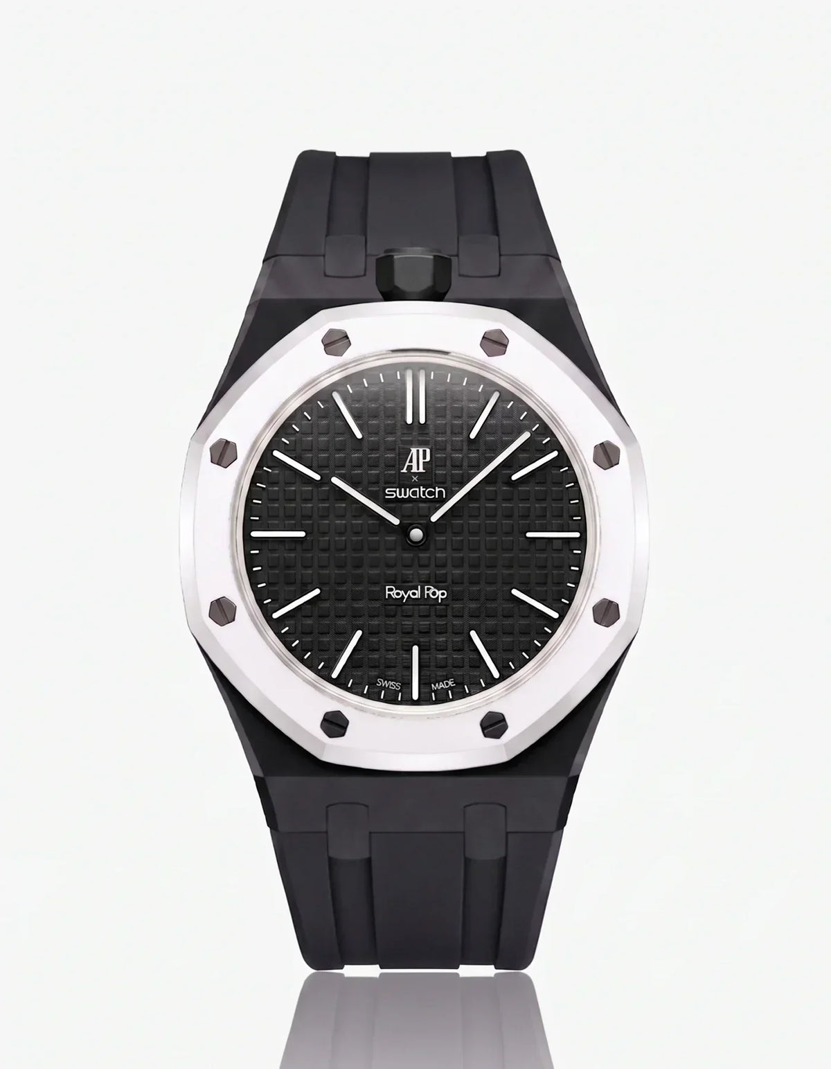 Silicone Strap & Case Royal Pop Ocho Negro(Customize  Colors)