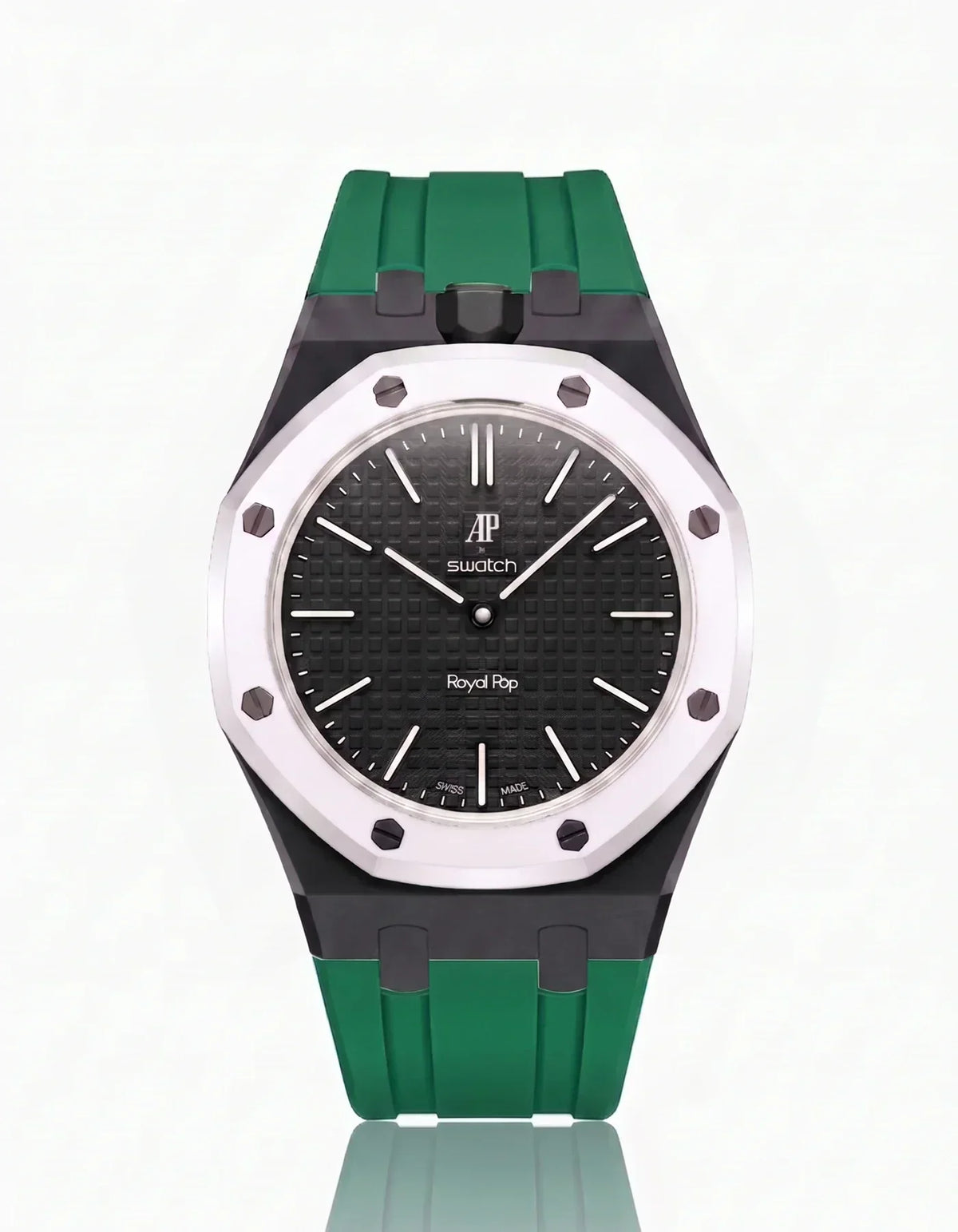 Silicone Strap & Case Royal Pop Ocho Negro(Customize  Colors)