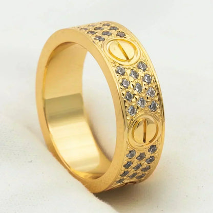 [GALE]LOVE RING 5.5MM DIAMONDS PAVED