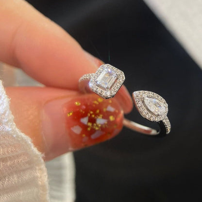 [GALE]MY TWIN TOI & MOI SILVER DIAMOND RING