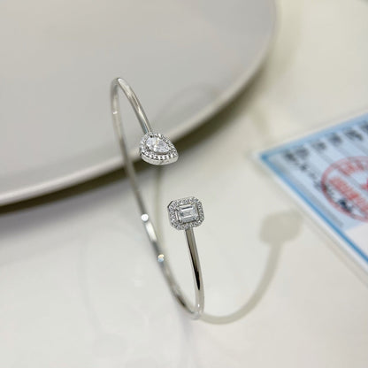 [GALE]JONC FLEX MY TWIN TOI & MOI SILVER DIAMOND BRACELET