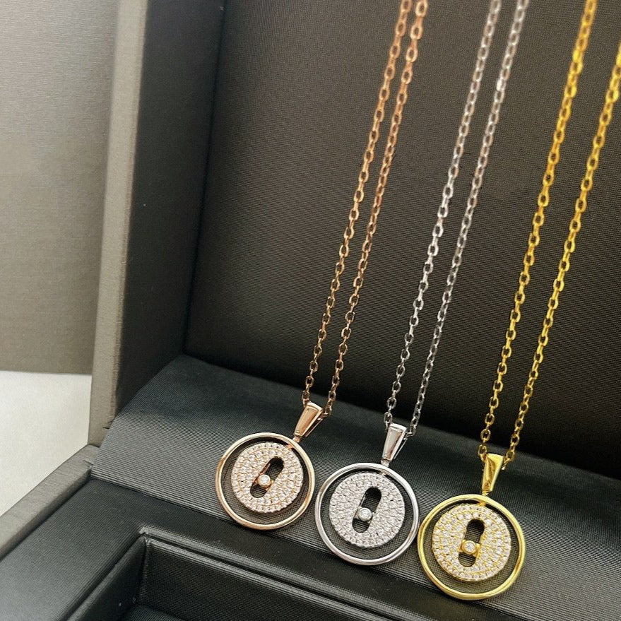 [GALE]LUCKY MOVER PM PAVED NECKLACE
