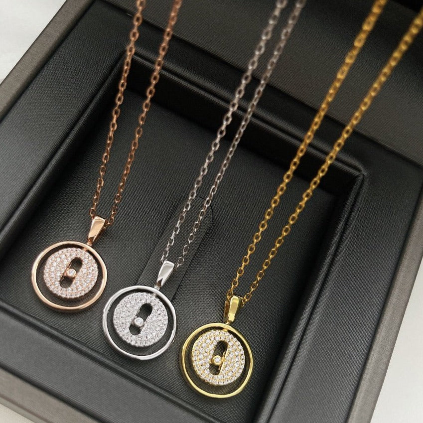 [GALE]LUCKY MOVER PM PAVED NECKLACE