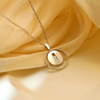 [GALE]LUCKY MOVE MM SILVER DIAMOND NECKLACE