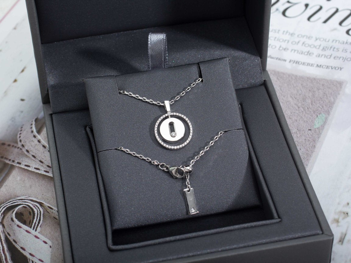 [GALE]LUCKY MOVE PM NECKLACE SILVER DIAMOND