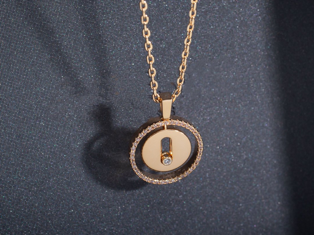 [GALE]LUCKY MOVE PM NECKLACE PINK GOLD DIAMOND