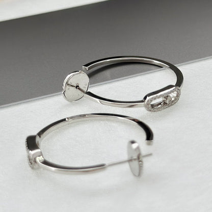 [GALE]CREOLES MOVE UNO PM DIAMOND EARRINGS