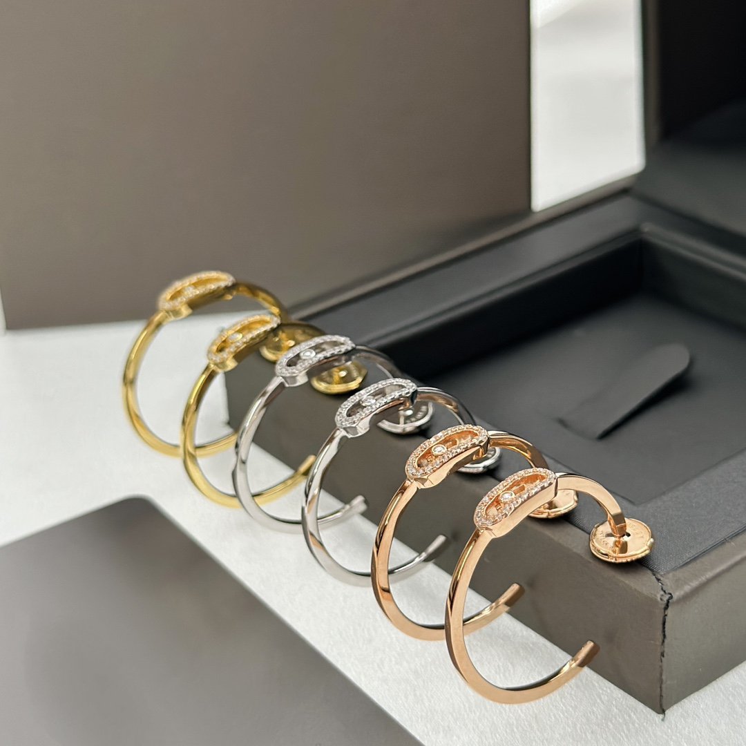 [GALE]CREOLES MOVE UNO PM DIAMOND EARRINGS