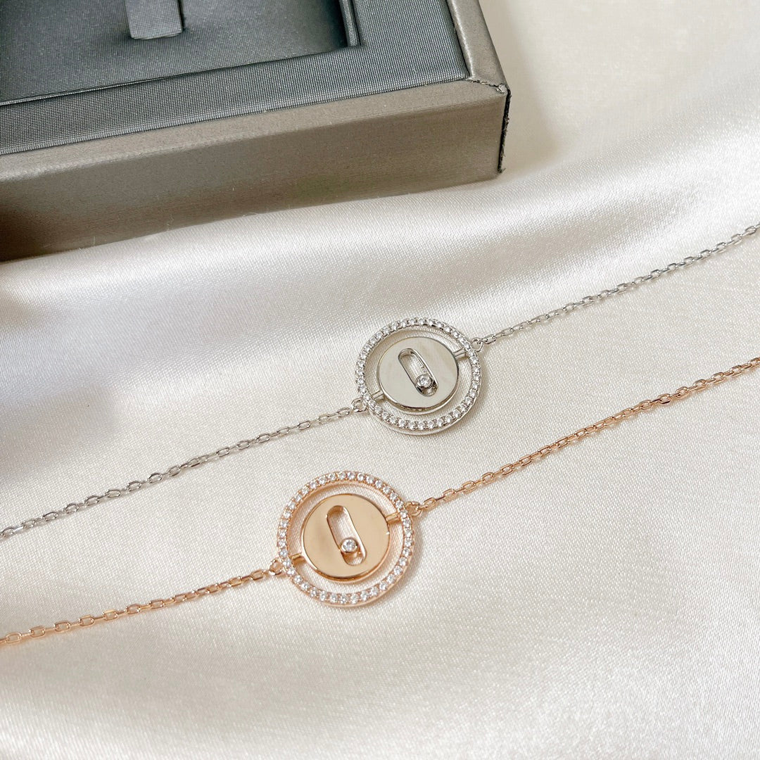 [GALE]LUCKY MOVE PAVED DIAMOND BRACELET