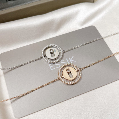[GALE]LUCKY MOVE PAVED DIAMOND BRACELET