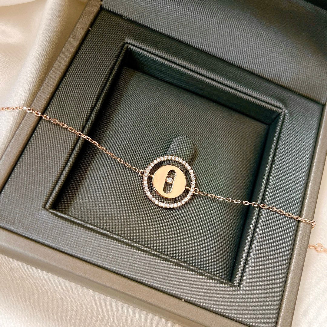 [GALE]LUCKY MOVE PAVED DIAMOND BRACELET