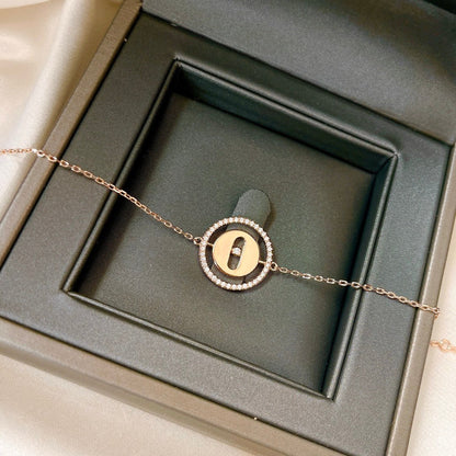 [GALE]LUCKY MOVE PAVED DIAMOND BRACELET