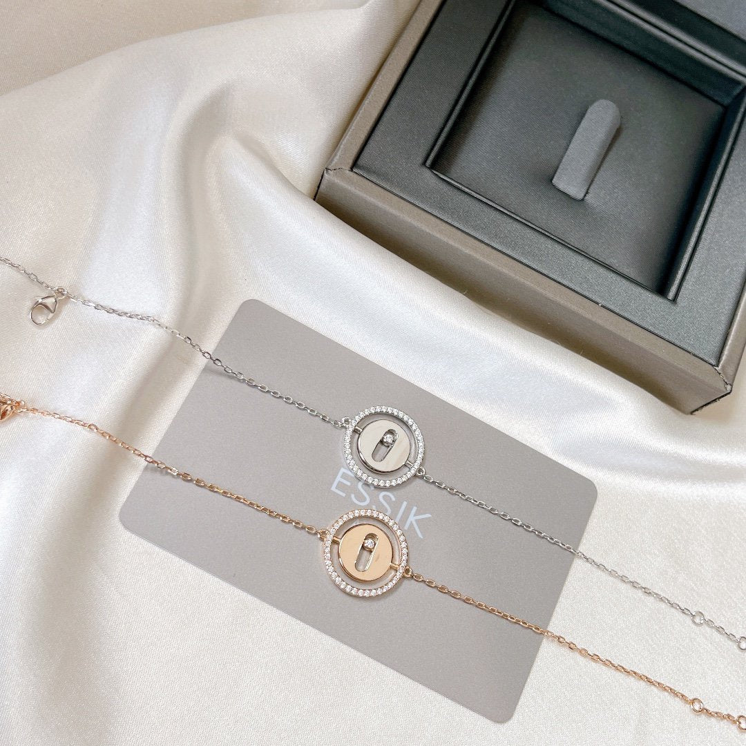 [GALE]LUCKY MOVE PAVED DIAMOND BRACELET