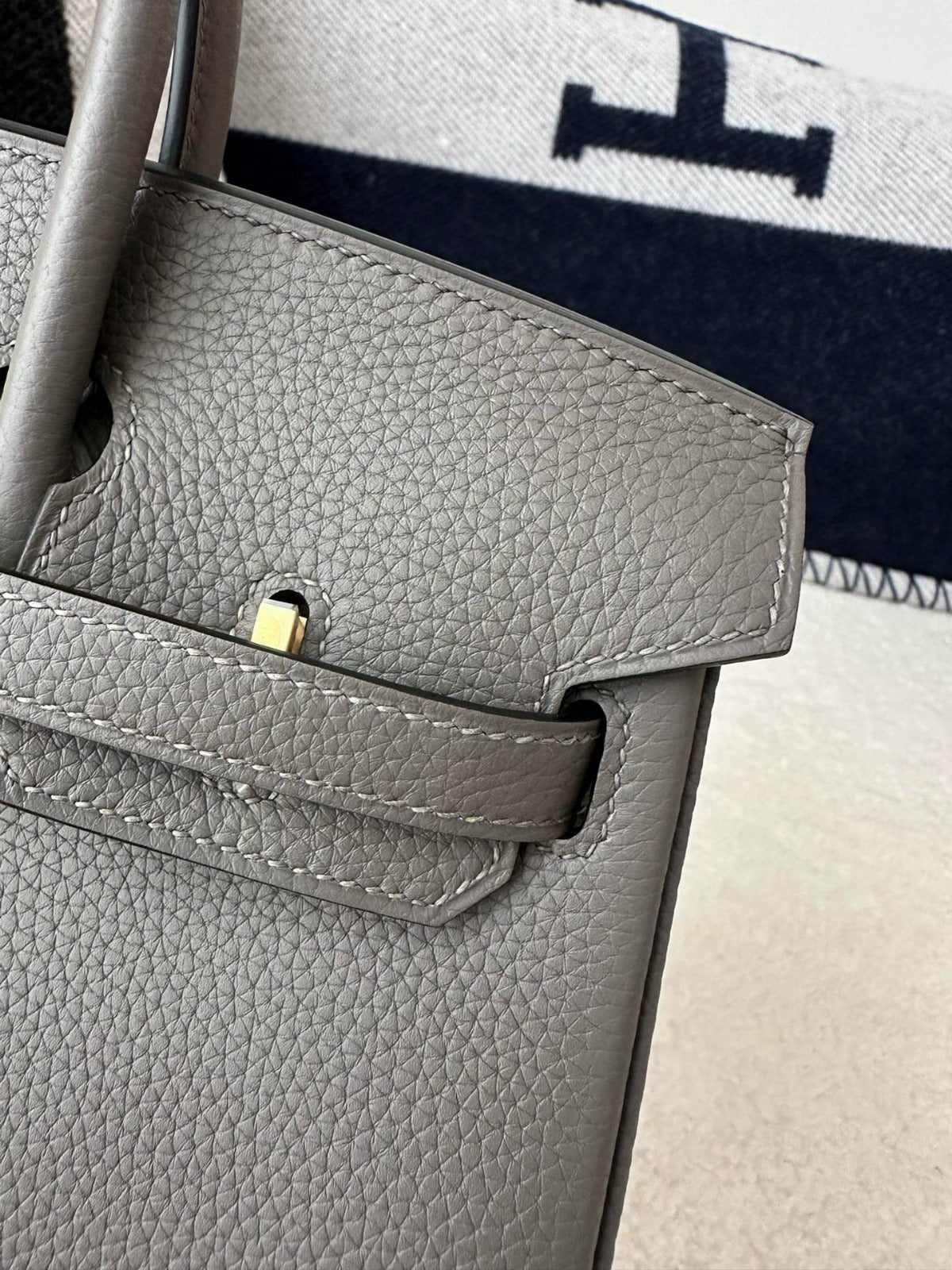 HM BIRKIN 25cm Gris Etain Togo Leather Gold Hardware