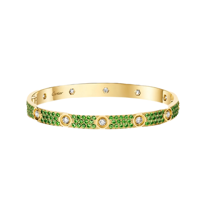 [GALE]2026 PAVE GEMSTONE LOVE BRACELET 6.1MM 10 DIAMONDS