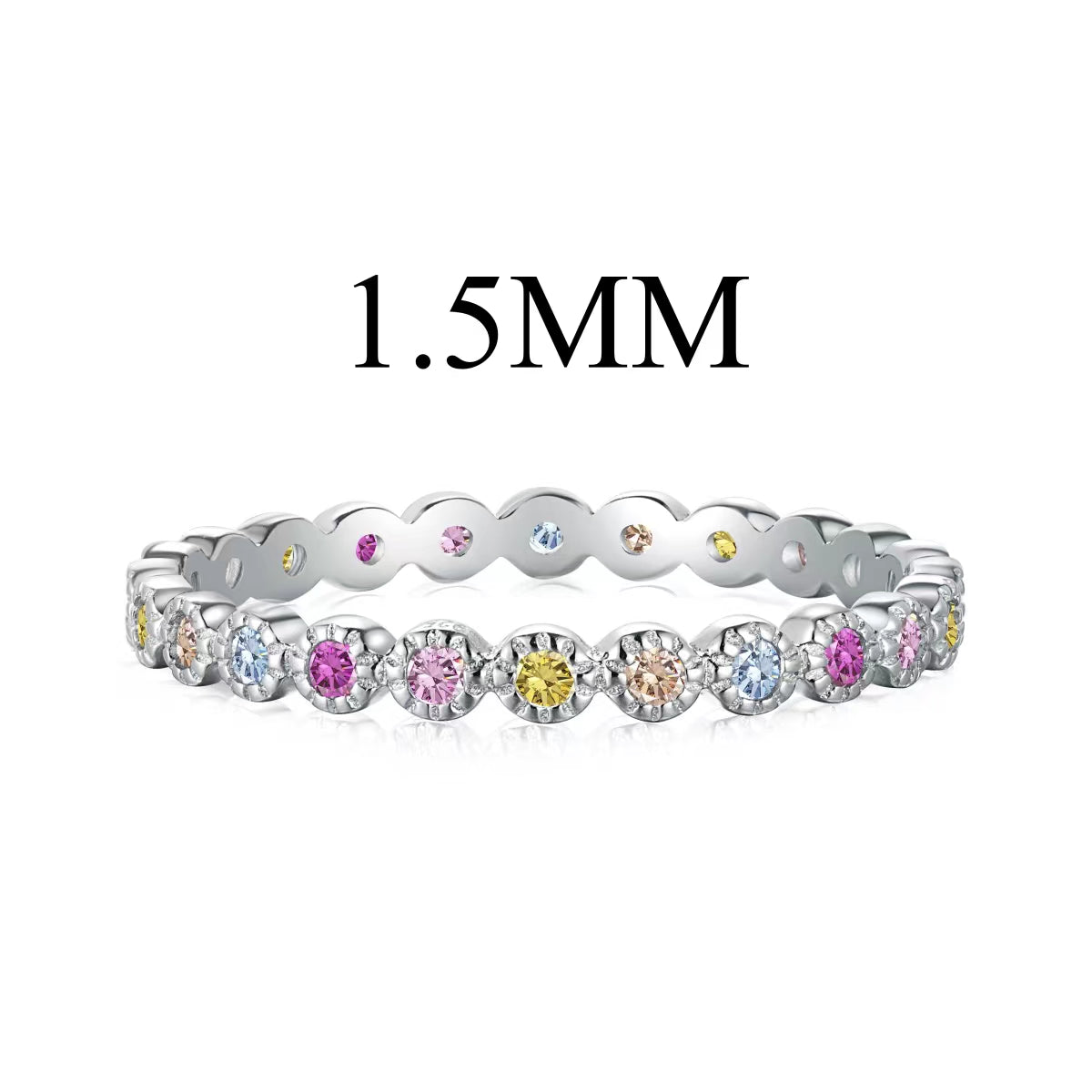 [GALE]Radiant Sparkling Round Cut Daily Ring