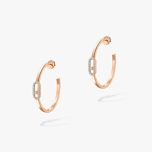 [GALE]CREOLES MOVE UNO PM DIAMOND EARRINGS