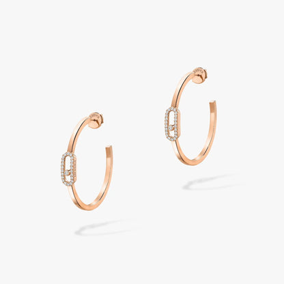 [GALE]CREOLES MOVE UNO PM DIAMOND EARRINGS