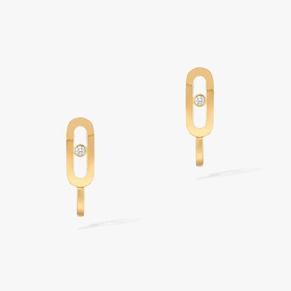 [GALE]CREOLES MOVE UNO MINI 1 DIAMOND EARRINGS