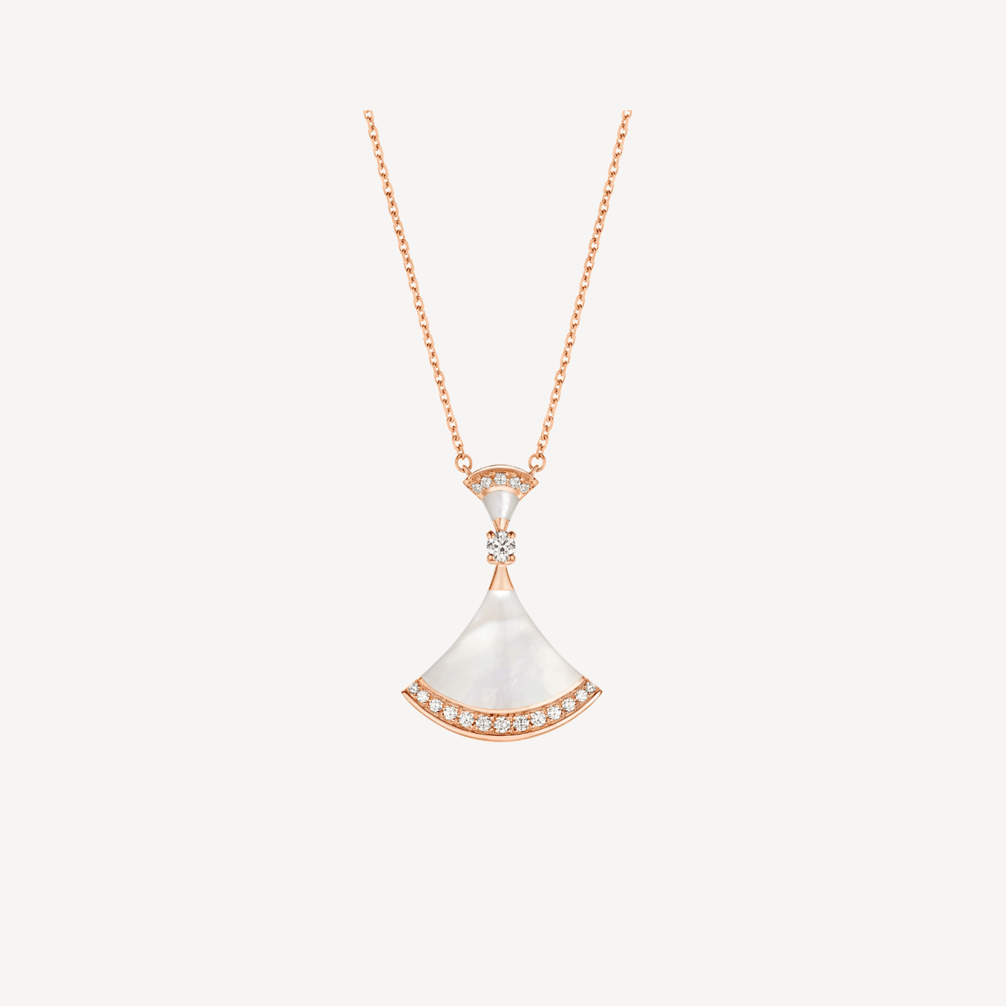 [GALE]DREAM NECKLACE MOP PINK GOLD DIAMOND