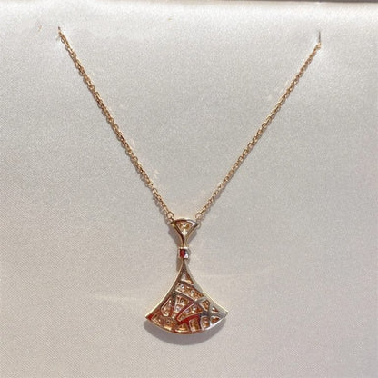[GALE]DREAM NECKLACE PINK GOLD FULL DIAMOND