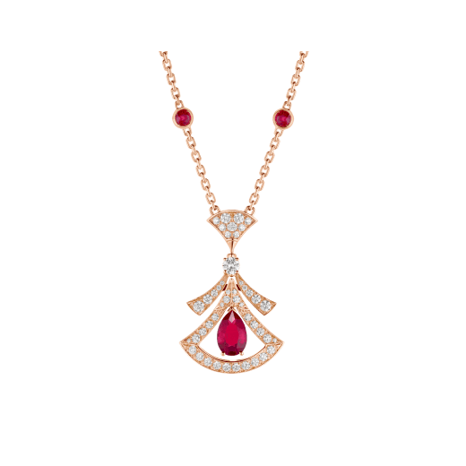 [GALE]DREAM NECKLACE CARNELIAN DIAMOND PINK GOLD