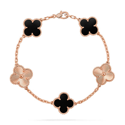 [GALE] CLOVER 5 MOTIF ONYXS BRACELET COLLECTION