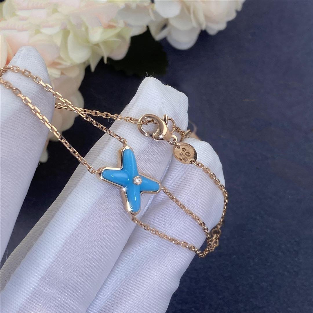 [GALE]JEUX BRACELET TURQUOISE PINK GOLD 1 DIAMOND