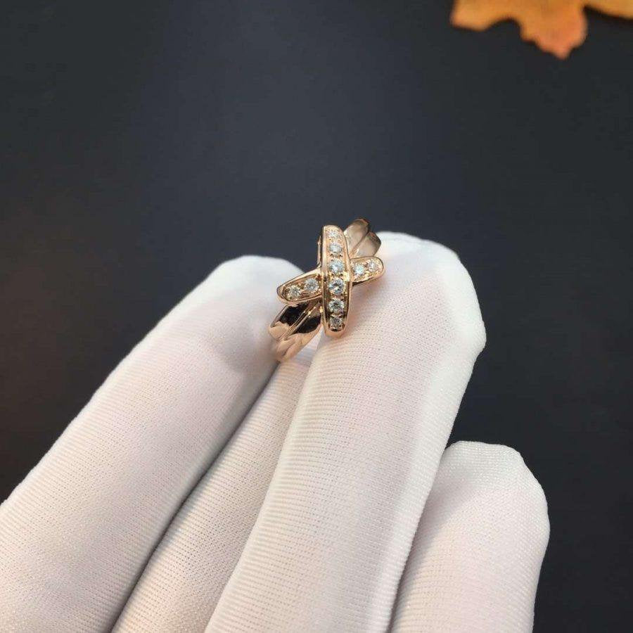 [GALE]JEUX DE PINK GOLD DIAMOND RING