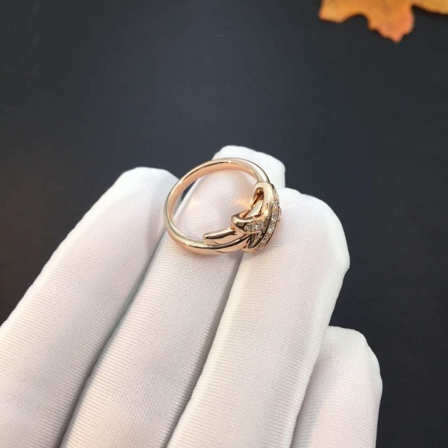 [GALE]JEUX DE PINK GOLD DIAMOND RING