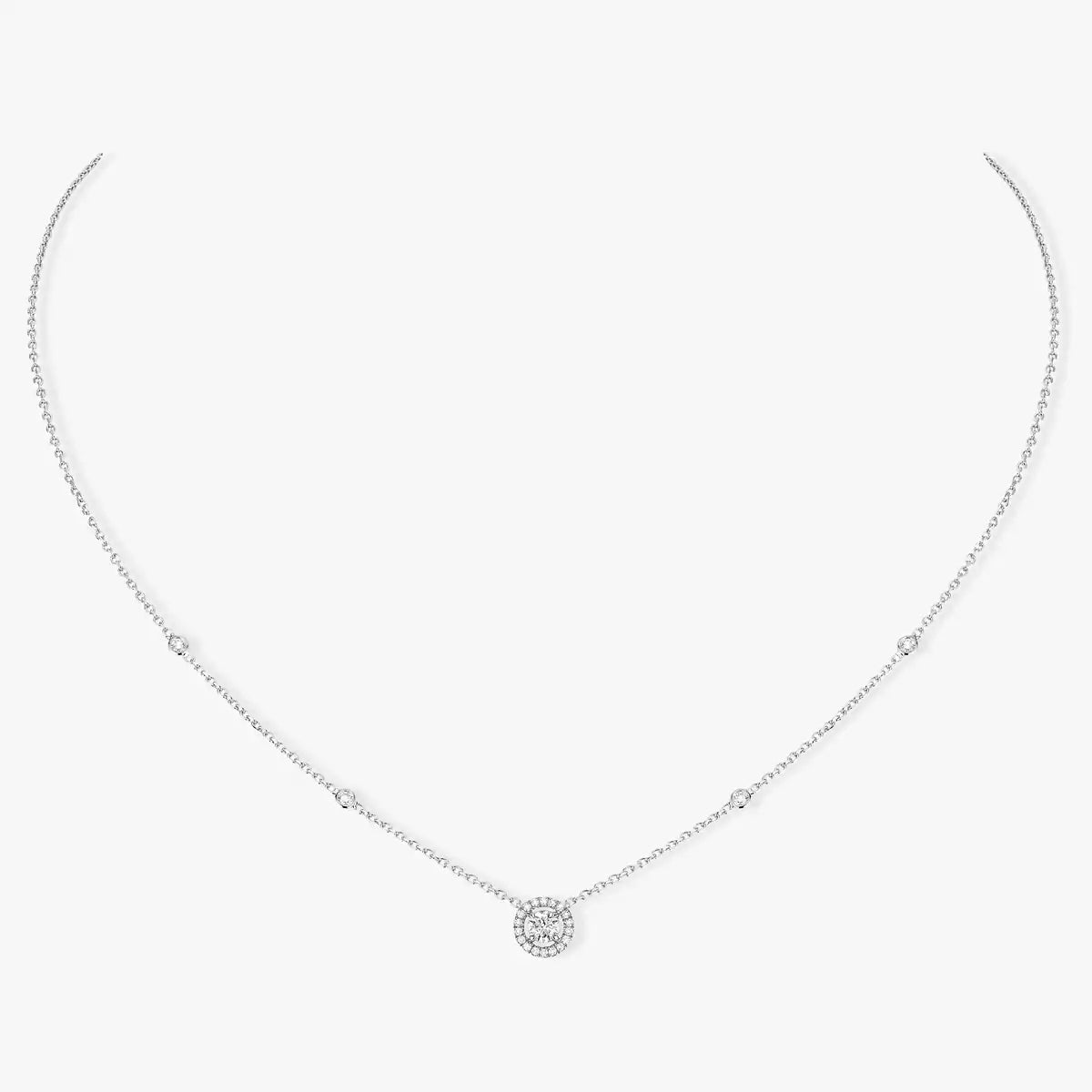 [GALE]Diamond Necklace 0,20ct Brilliant Shape Joy