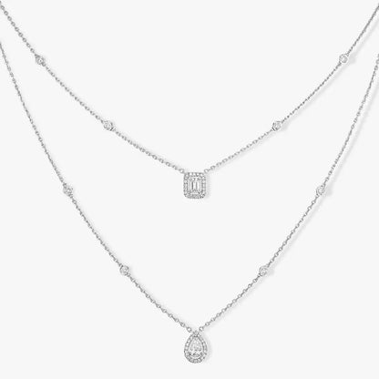 [GALE]Diamond Necklace My Twin 2 Rows