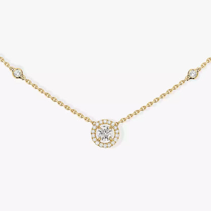 [GALE]Diamond Necklace 0,20ct Brilliant Shape Joy