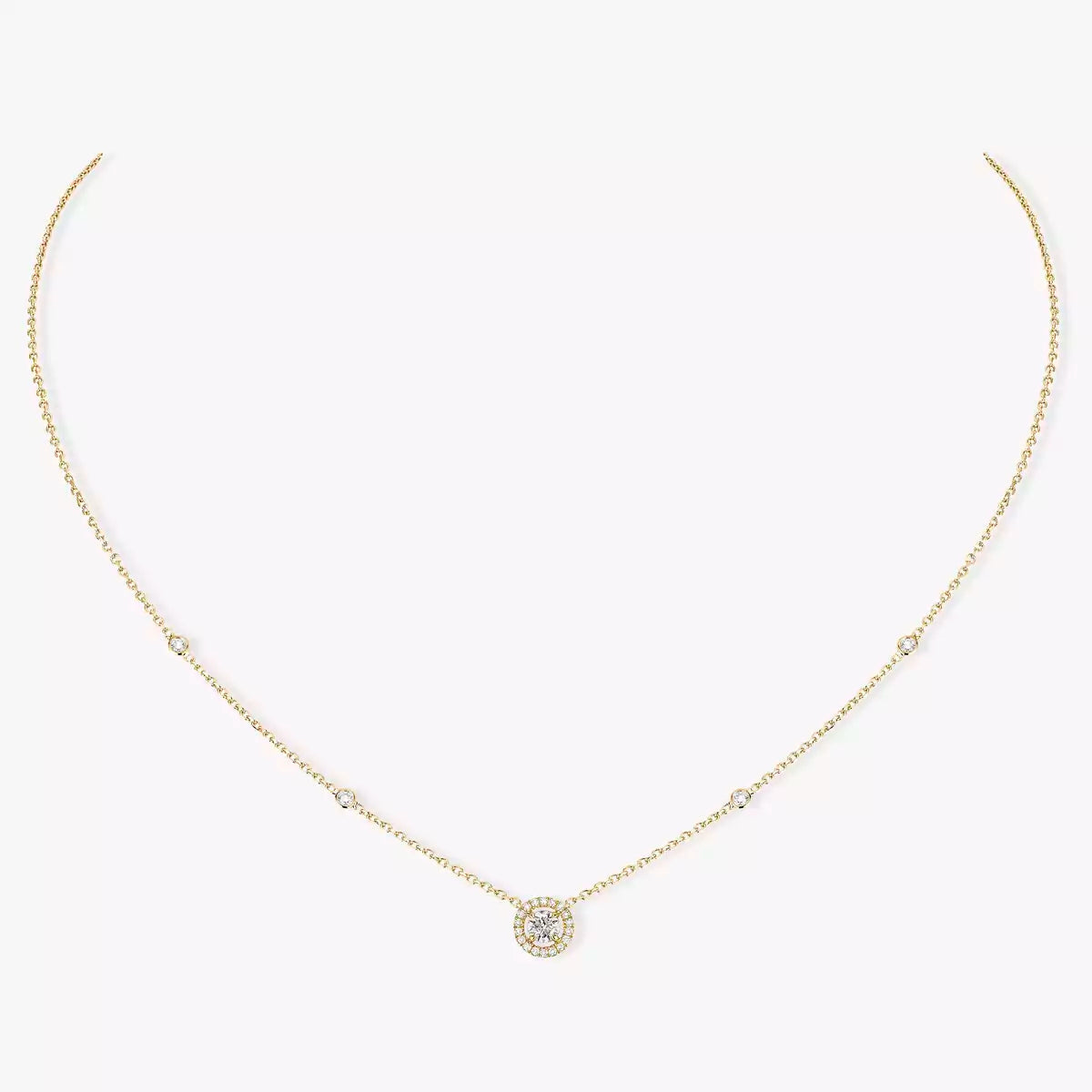 [GALE]Diamond Necklace 0,20ct Brilliant Shape Joy
