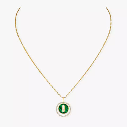 [GALE]Lucky Move Diamond Necklace in Rose Gold and White Mother-of-Pearl