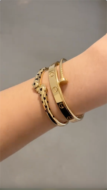 [GALE] Panth¨¨re & LOVE  & JUSTE  Diamond Bracelet Stack Set