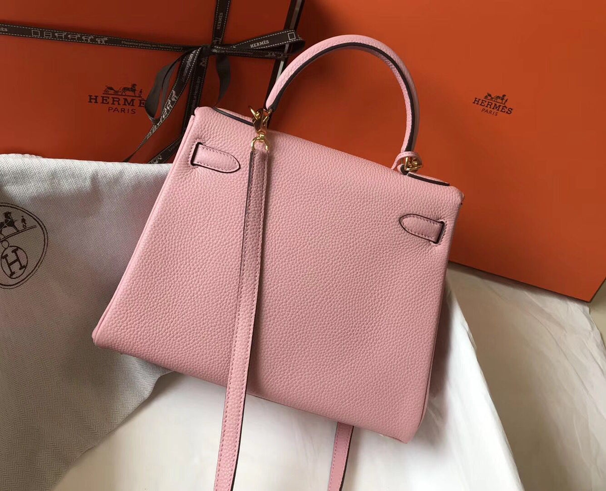 HM KELLY 28CM PINK TOGO LEATHER GOLD HARDWARE