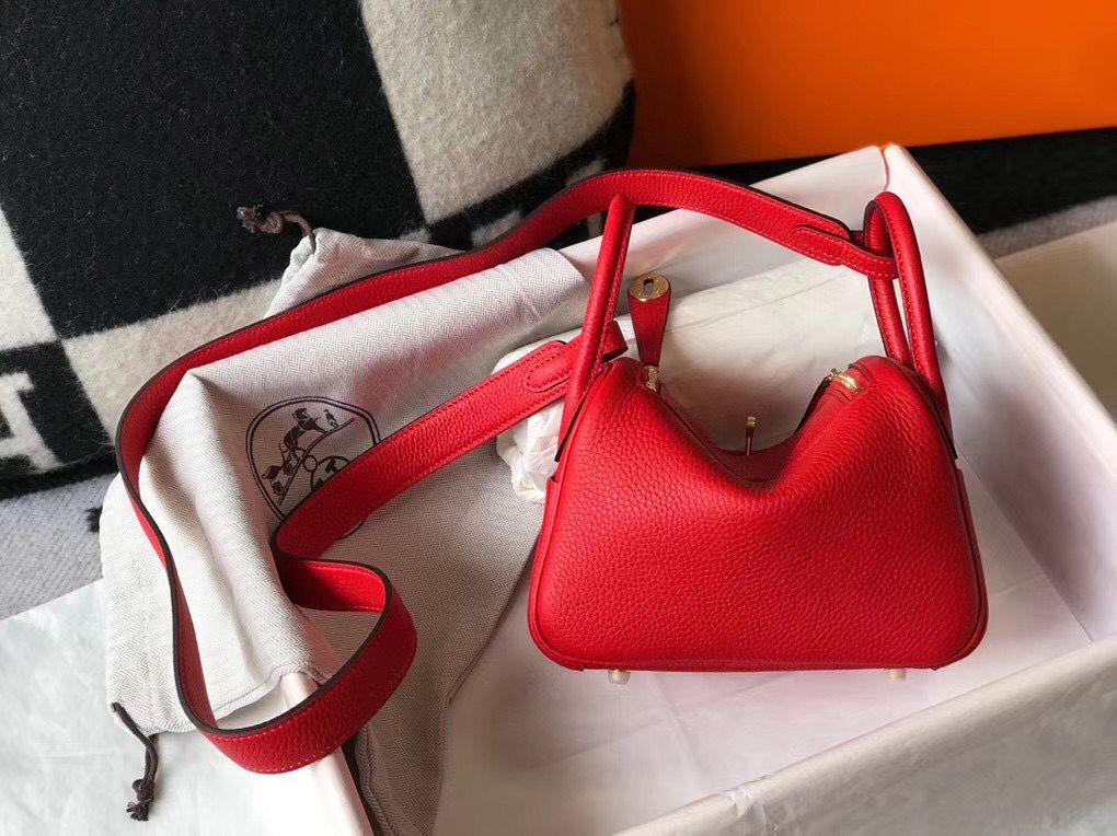 HM Mini Lindy 20cm Red Leather