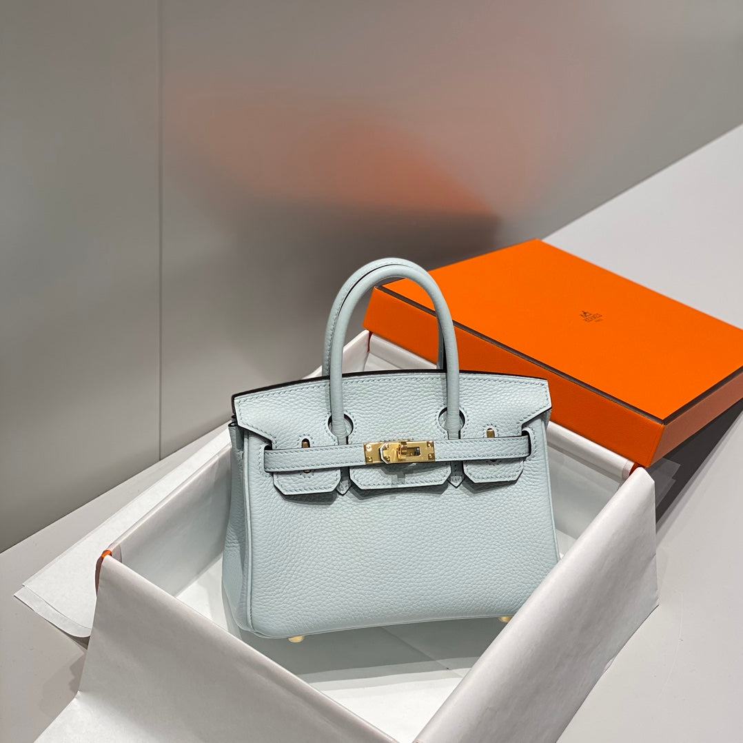 HM Birkin 20cm Blue Pale Togo Leather Gold Hardware