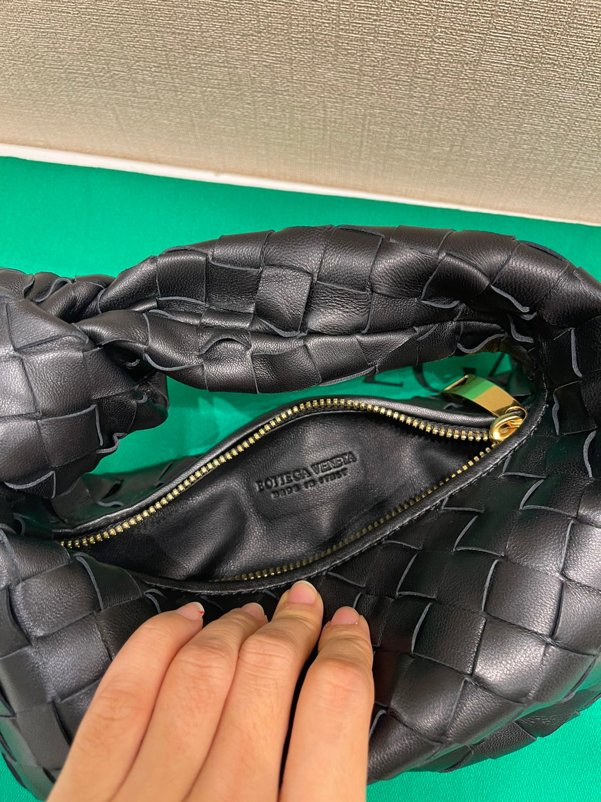 mini jodie 28 black lambskin