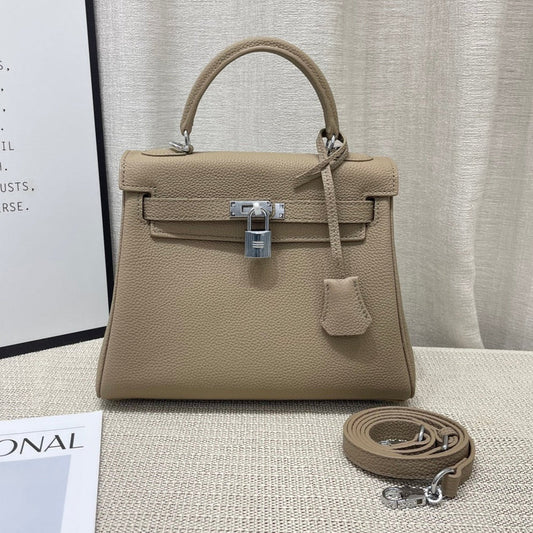 HM Kelly 25cm Gris Tourterelle Togo Leather Silver Hardware